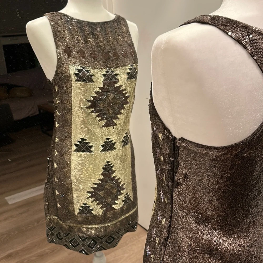 AllSaints Spitalfields Jacks Place London Hand Embellished Dress Vintage… - Picture 1 of 12